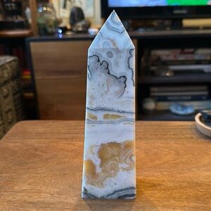 Zebra calcite tower